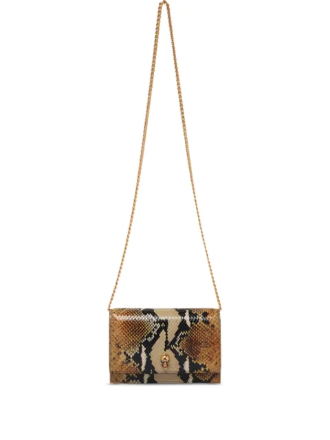 Alexander McQueen bolso de hombro con efecto de piel de serpiente
