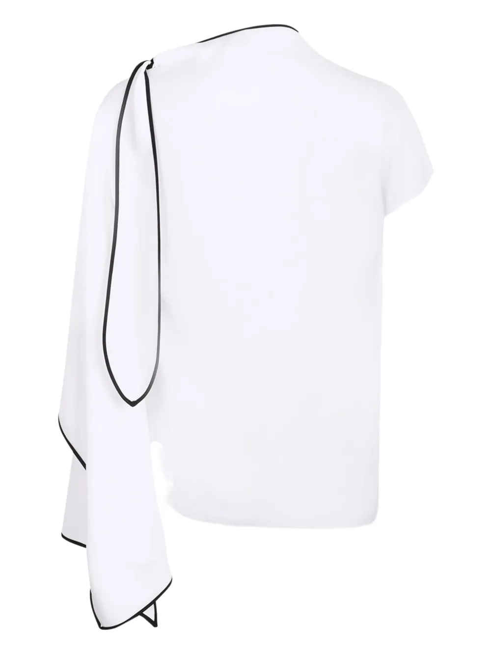 Genny Blouse met asymmetrische hals - Wit