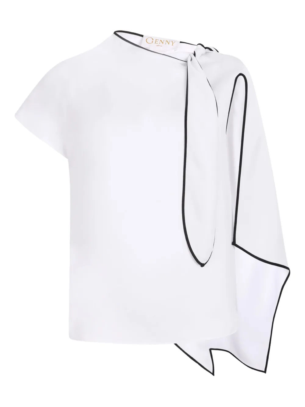 Genny asymmetric-neck blouse | White | Image 1