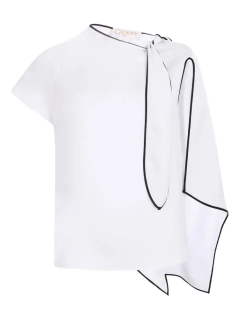 Genny asymmetric-neck blouse 