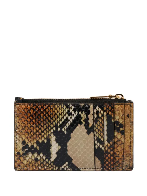 Alexander McQueen snakeskin-pattern zip cardholder