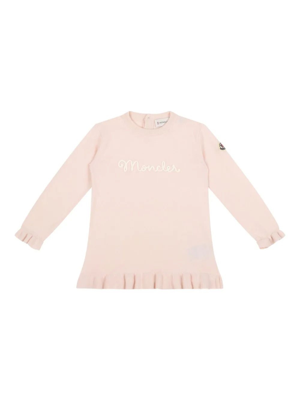 Moncler Enfant embroidered logo T-shirt and trousers set | Pink | Image 1