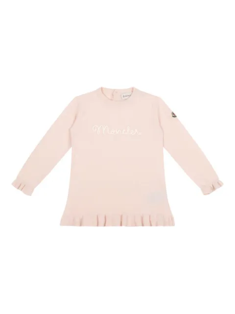 Moncler Enfant embroidered logo T-shirt and trousers set