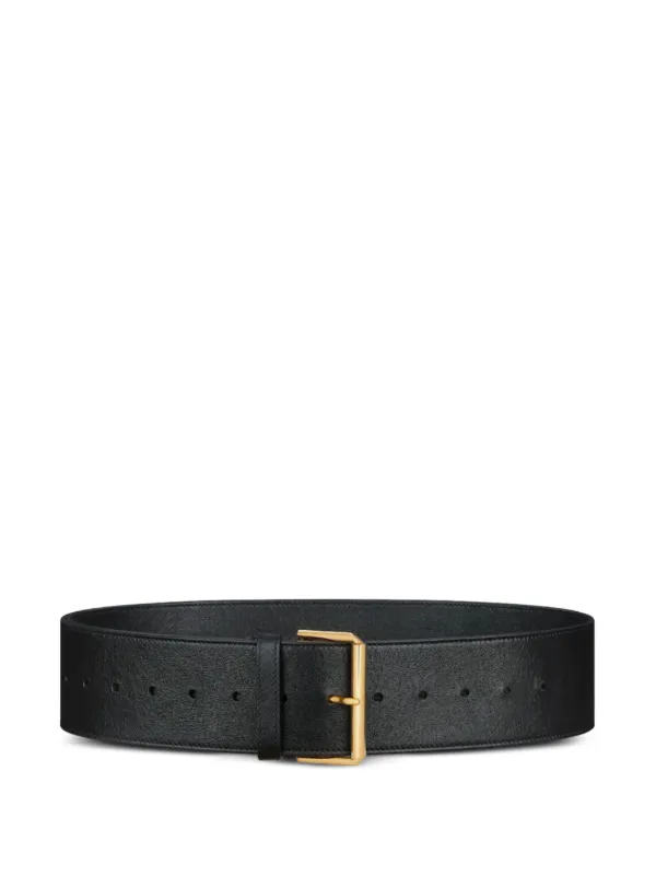 Givenchy Voyou Large Belt in Shiny Leather in Black