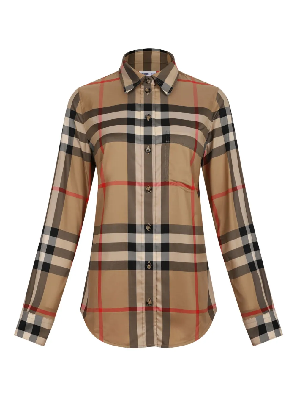 Burberry Geruit blouse Beige