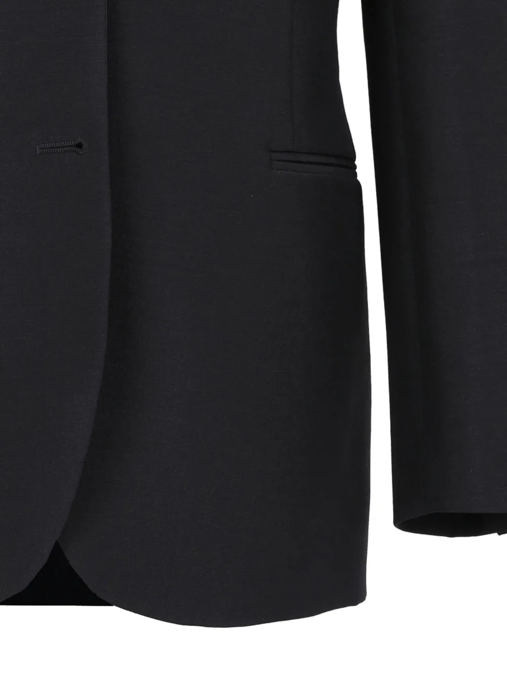 Alexander McQueen Wollen jack met satijnen revers Zwart