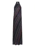 Missoni halter-neck striped-pattern maxi dress - Black