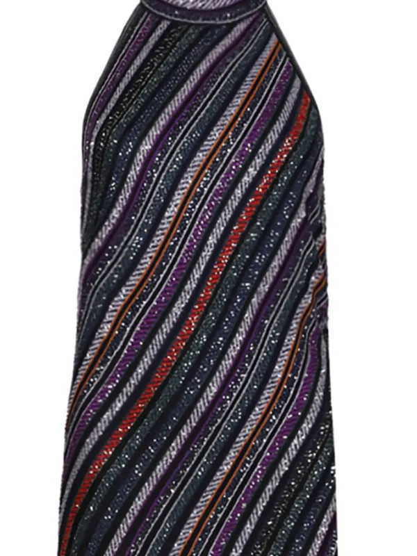Missoni halter-neck striped-pattern Maxi Dress | Black | FARFETCH TH