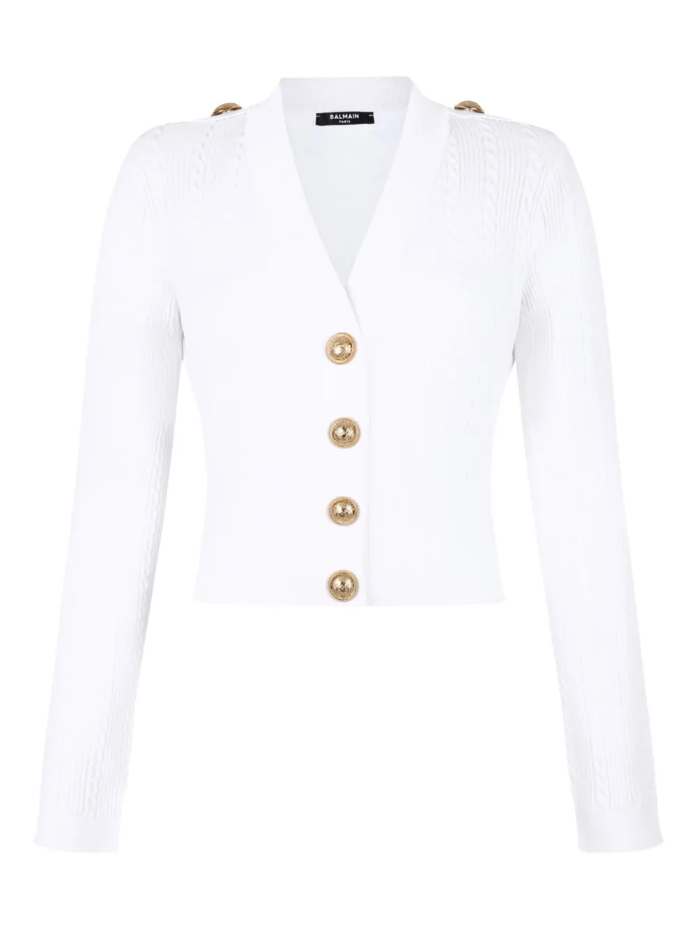 Balmain Ribbed Button Cardigan