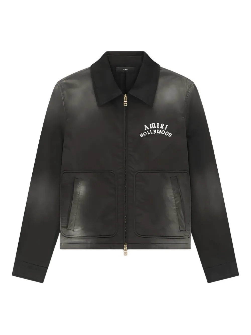 Amiri Logo-detail Zip-up Jacket In Black