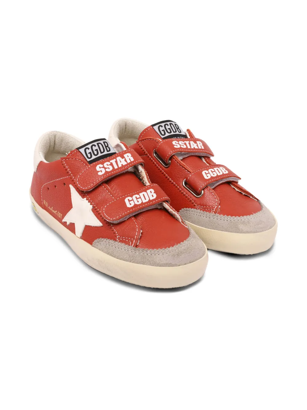 Golden Goose Kids Old School touch-strap sneakers Orange