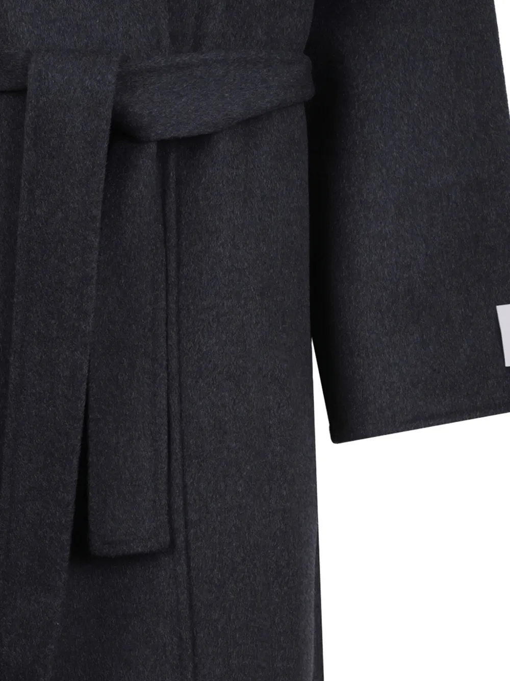 Calvin Klein Wool-blend Belted Coat In Blue