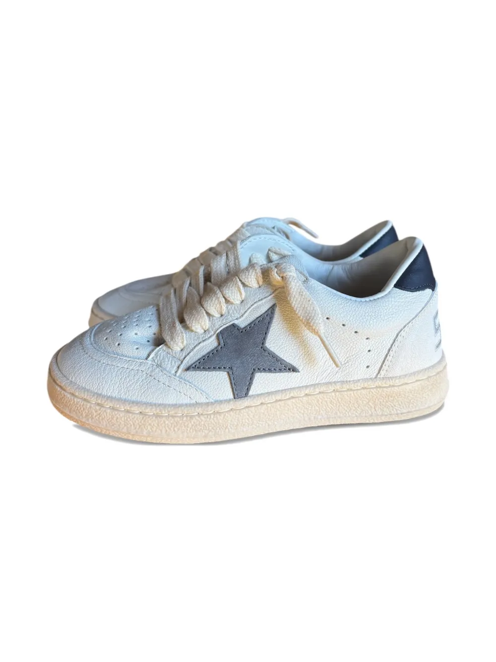 Golden Goose Kids Ball Star leather sneakers White