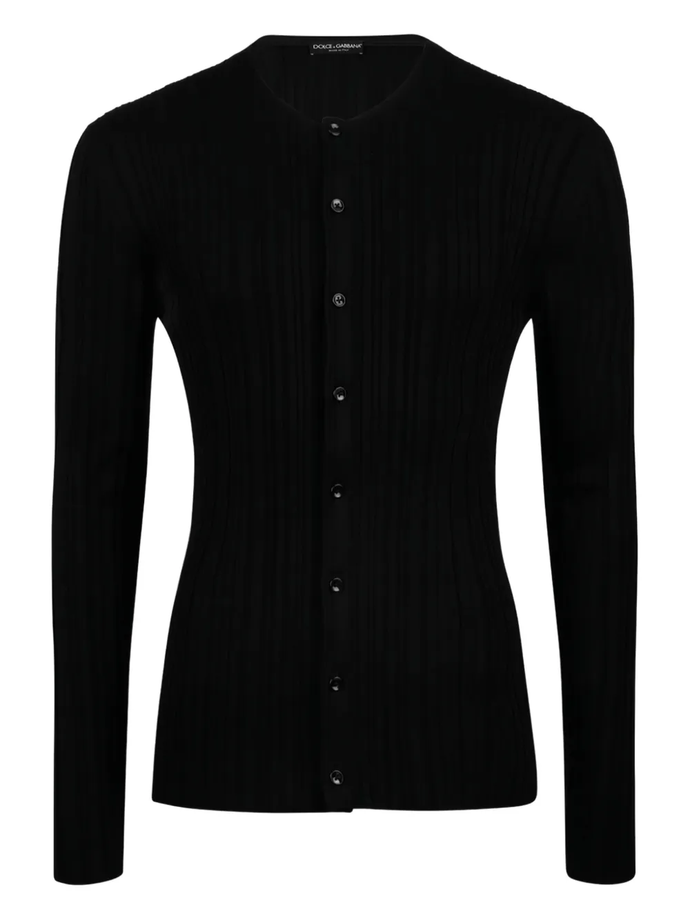 Dolce & Gabbana long-sleeve silk cardigan Zwart