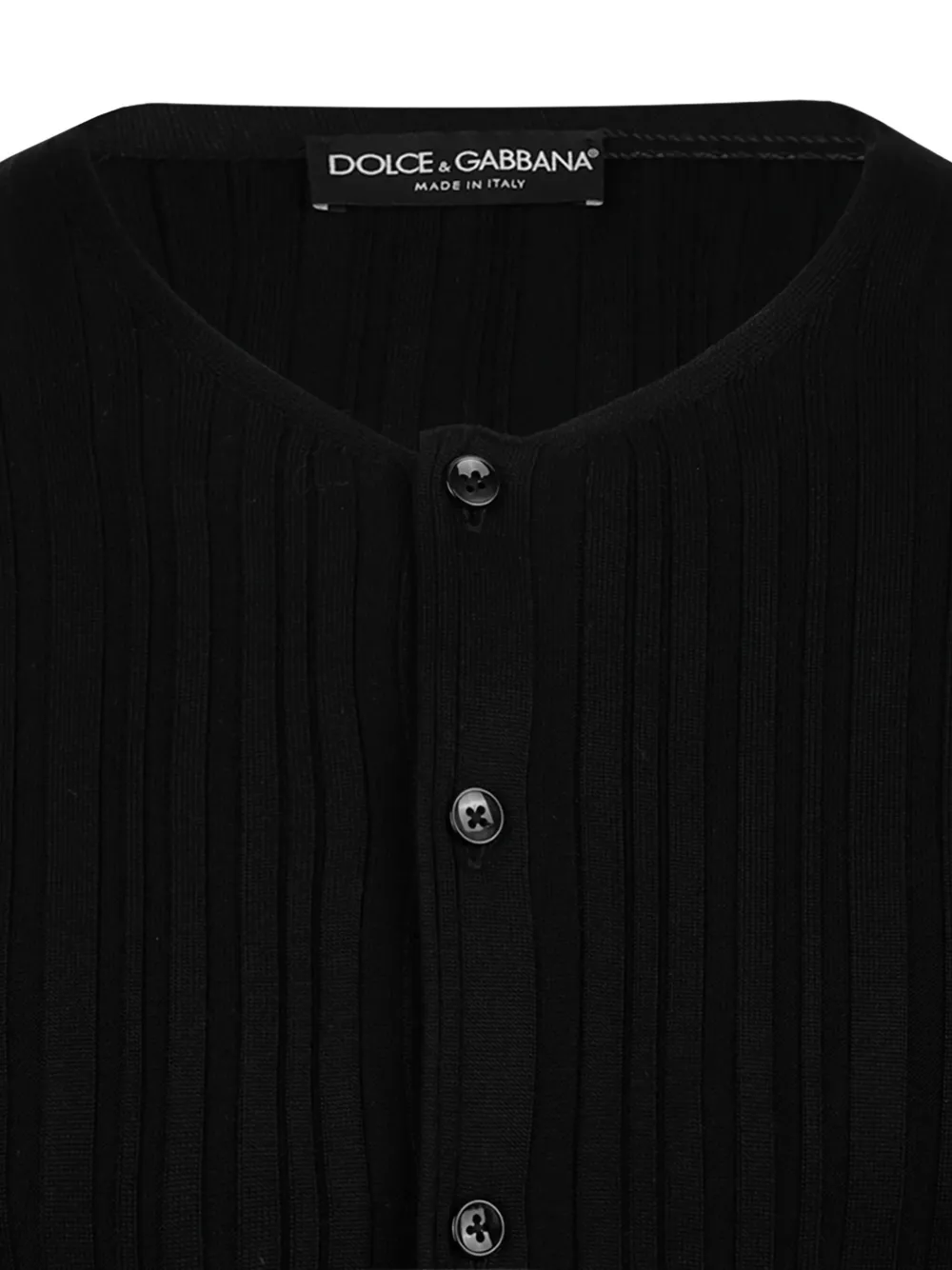 Dolce & Gabbana long-sleeve silk cardigan Zwart