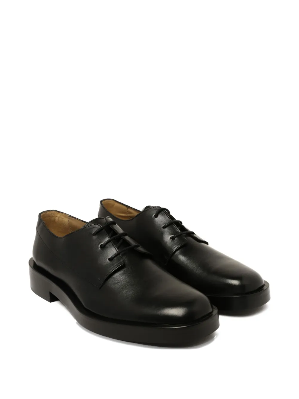 Calvin Klein leather lace-up derby shoes Black