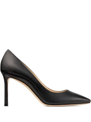 JIMMY CHOO ブラック スエード パンプス ジミー チュウ ボタン付き Black スエード・ポインテッド トゥ