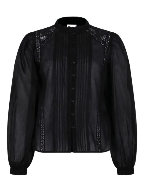 ISABEL MARANT lace-insert button shirt