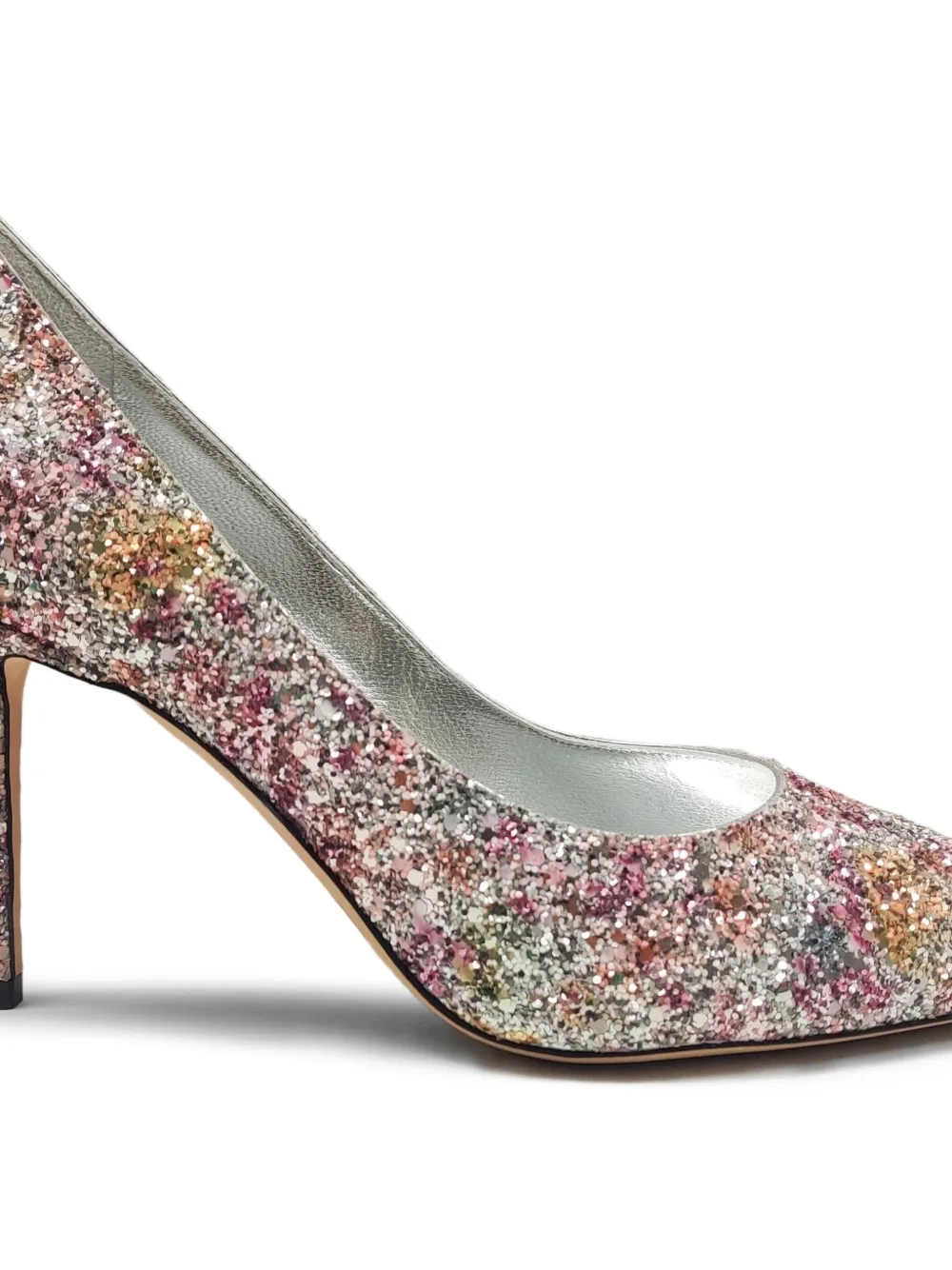 Jimmy Choo Glitter-detail Pointed-toe Pumps In Pink
