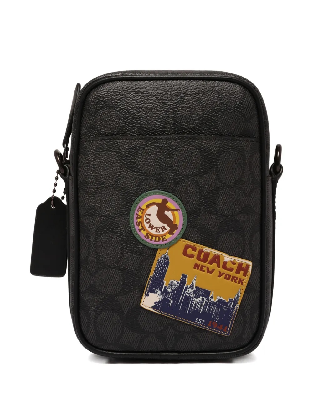 Coach Hitch messengertas met patchprint Grijs