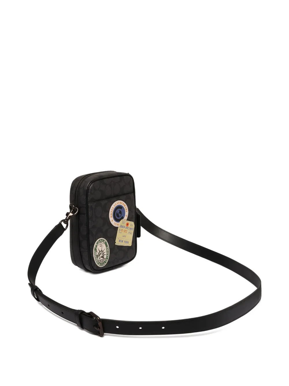 Coach Hitch messengertas met patchprint Grijs