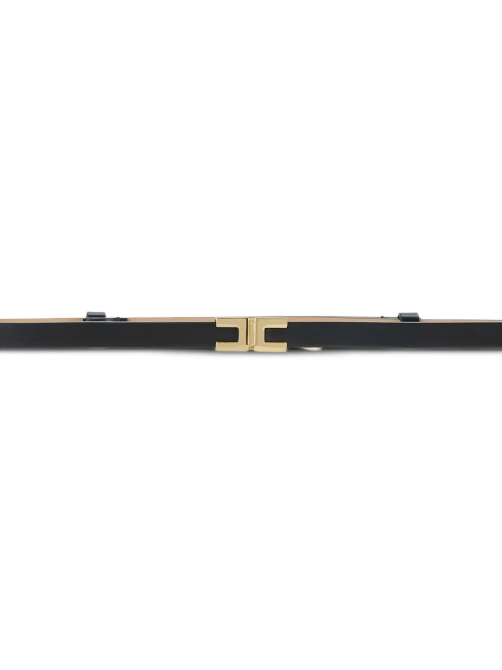 Elisabetta Franchi double-buckle leather belt Zwart