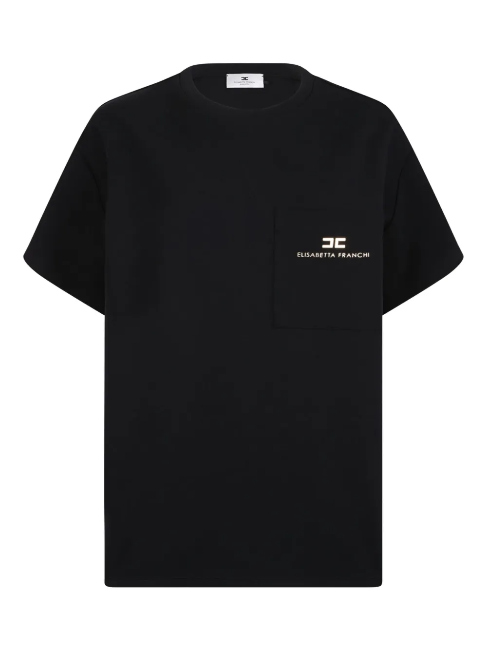 Elisabetta Franchi logo-plaque pocket top Zwart