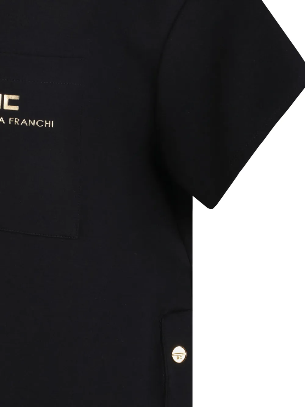 Elisabetta Franchi logo-plaque pocket top Zwart