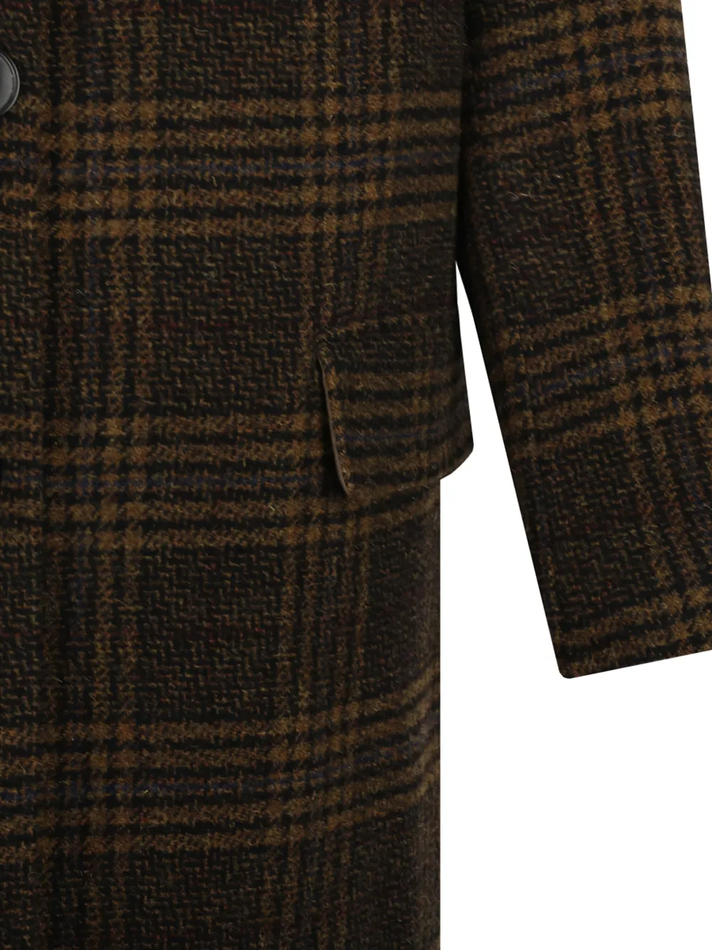 Isabel Marant Limiza Checked Wool Coat In Brown