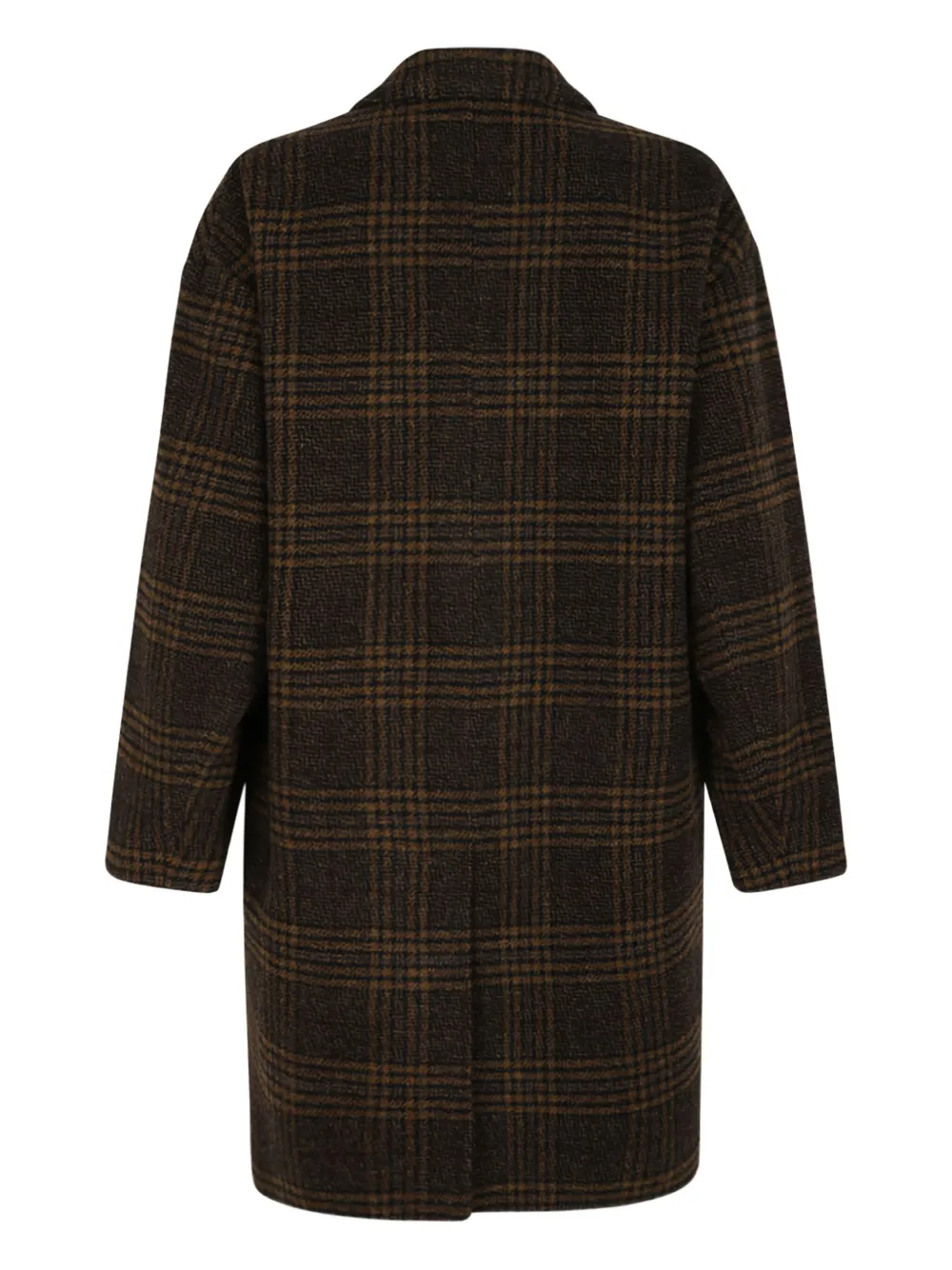 Isabel Marant Limiza Checked Wool Coat In Brown
