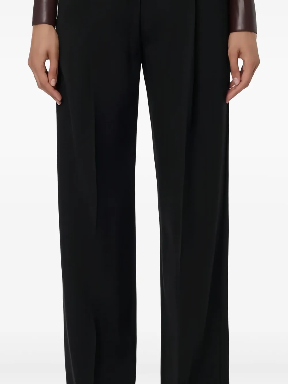 Elisabetta Franchi pleated-detail trousers Zwart