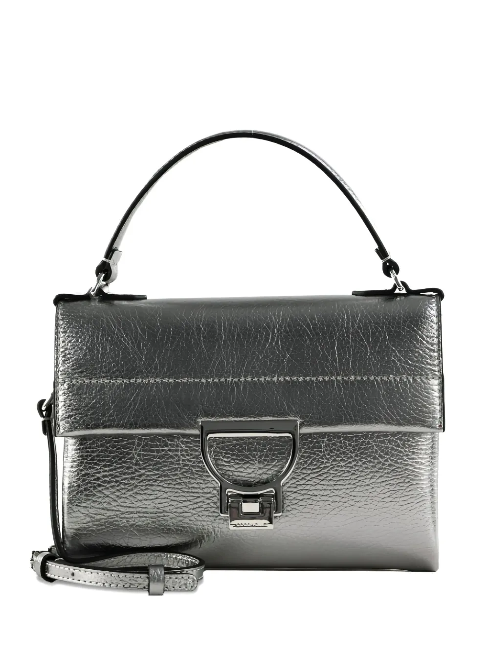 Arlettis metallic leather tote bag