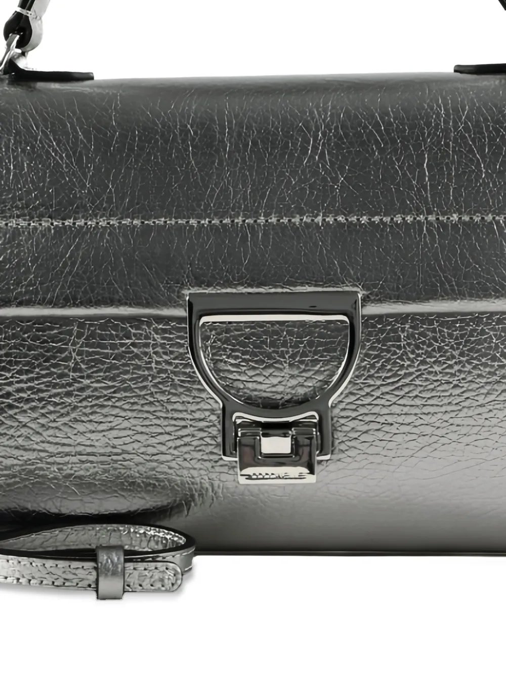 Coccinelle Arlettis metallic leren shopper - Grijs