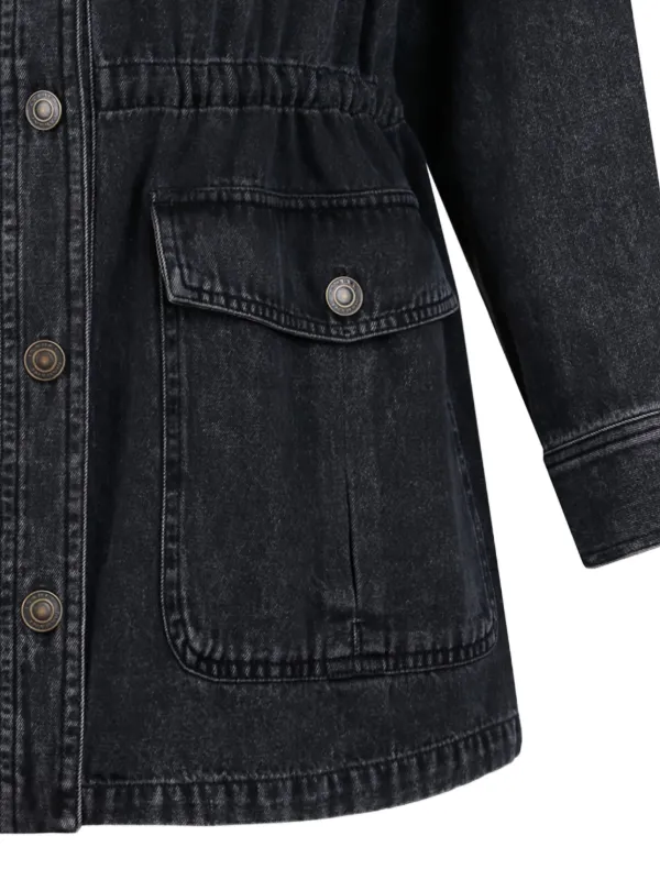 ISABEL MARANT Giacca Denim Con Bottoni Nero FARFETCH IT