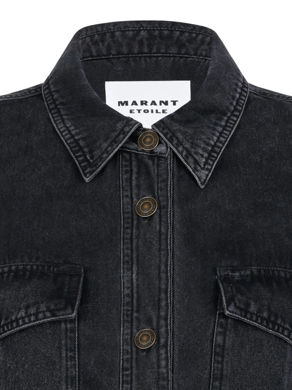 Isabel Marant Button-fastening Cotton Denim Jacket In Black
