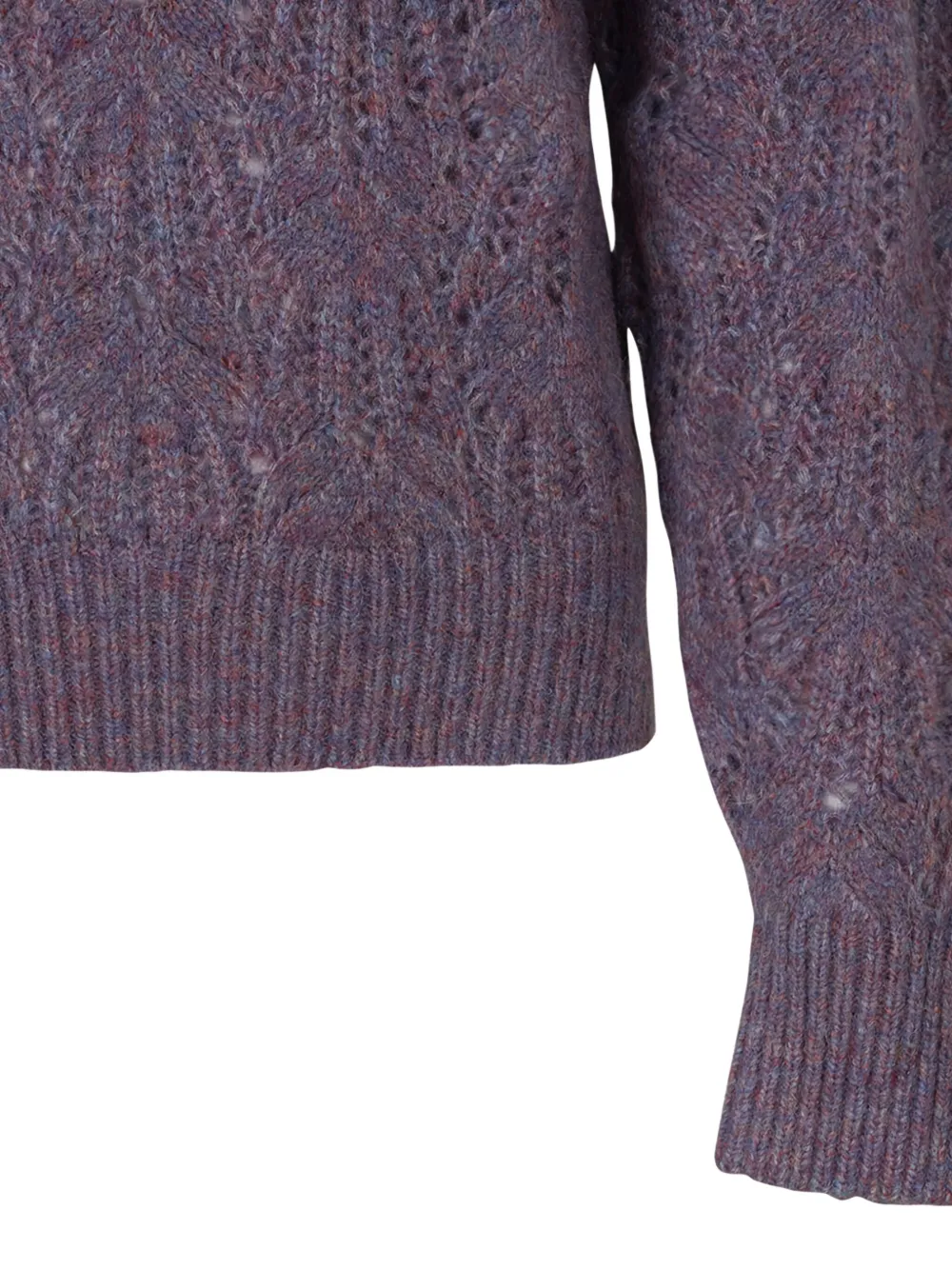 Isabel Marant Openwork Knitted Sweater In Purple