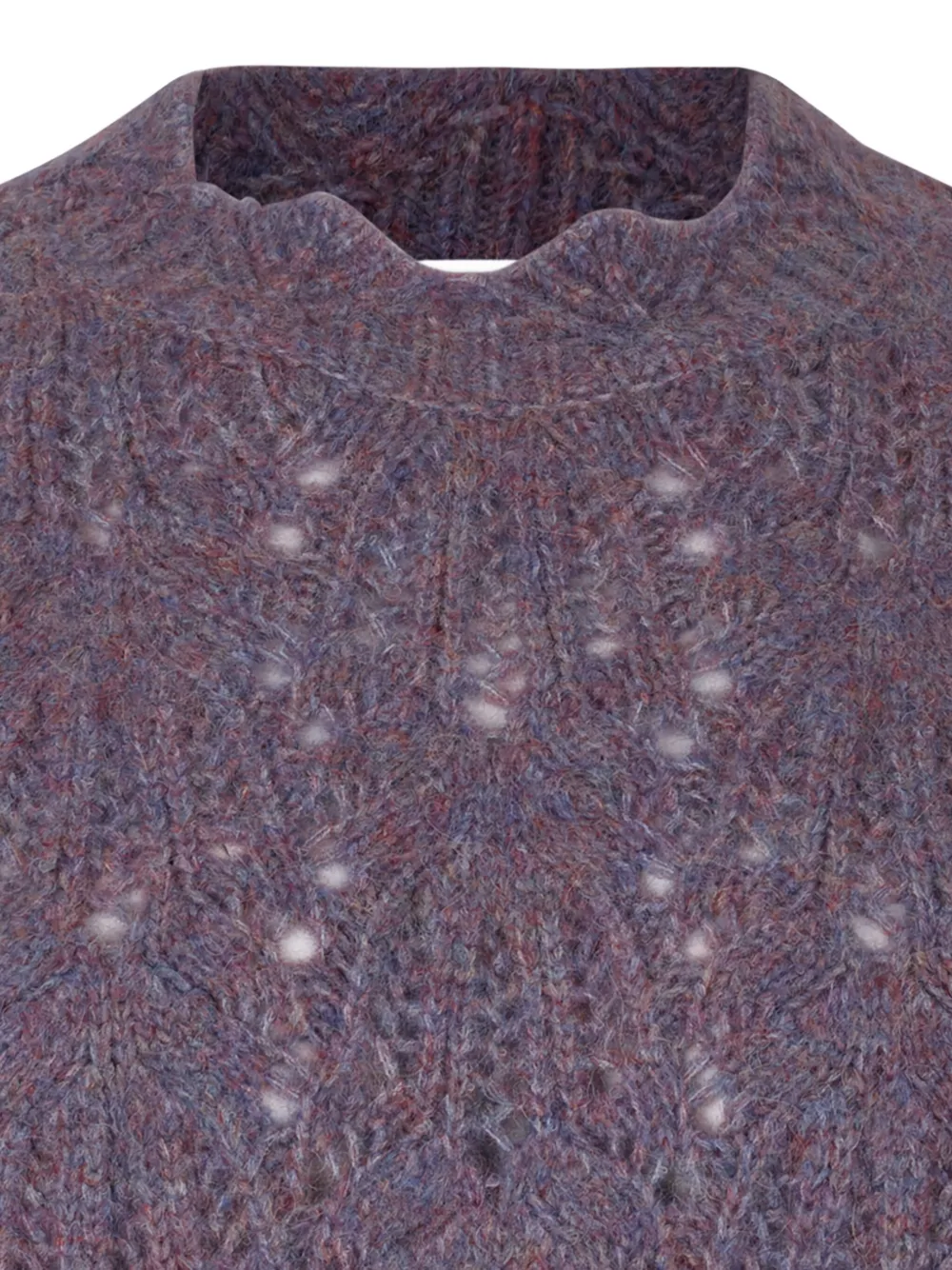Isabel Marant Openwork Knitted Sweater In Purple