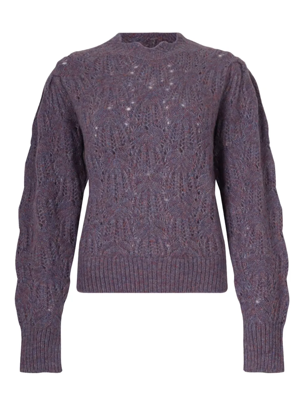 Isabel Marant Openwork Knitted Sweater In Purple