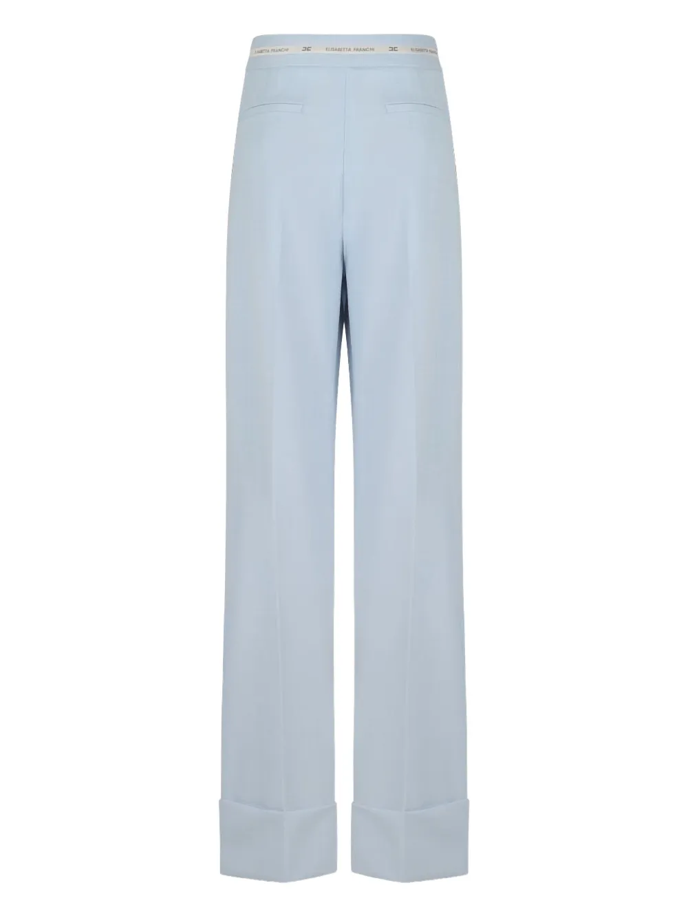 Elisabetta Franchi Cool Belted Wrap-effect Suit In Blue
