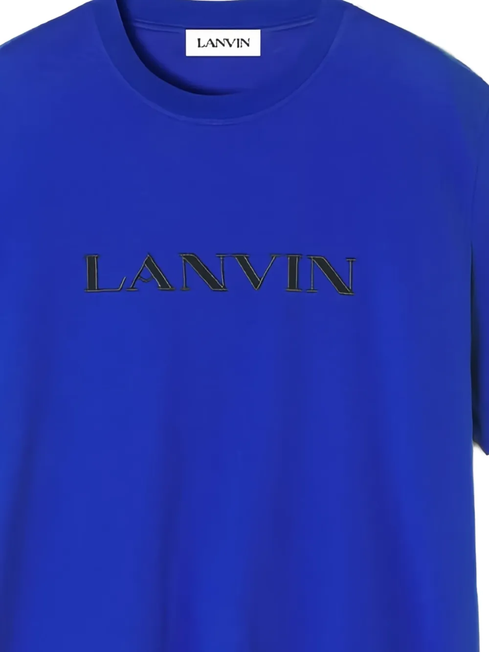 Lanvin T-shirt met geborduurd logo - Blauw