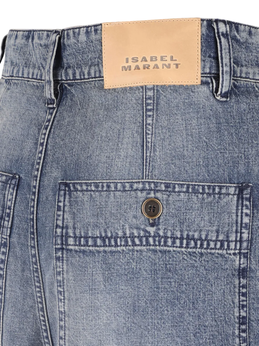 ISABEL MARANT Geplooide shorts met zak Blauw
