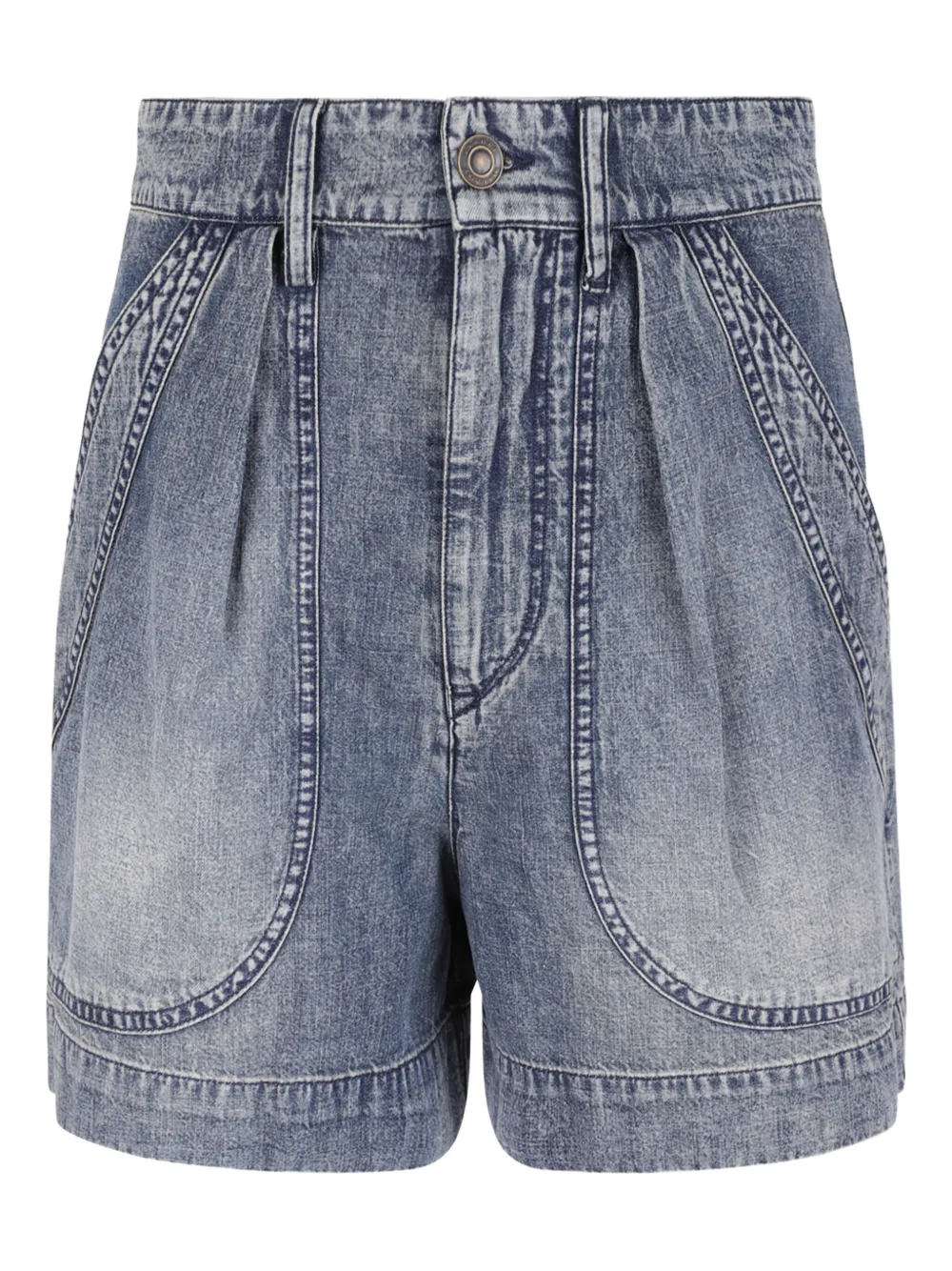 ISABEL MARANT pleated pocket shorts Blauw
