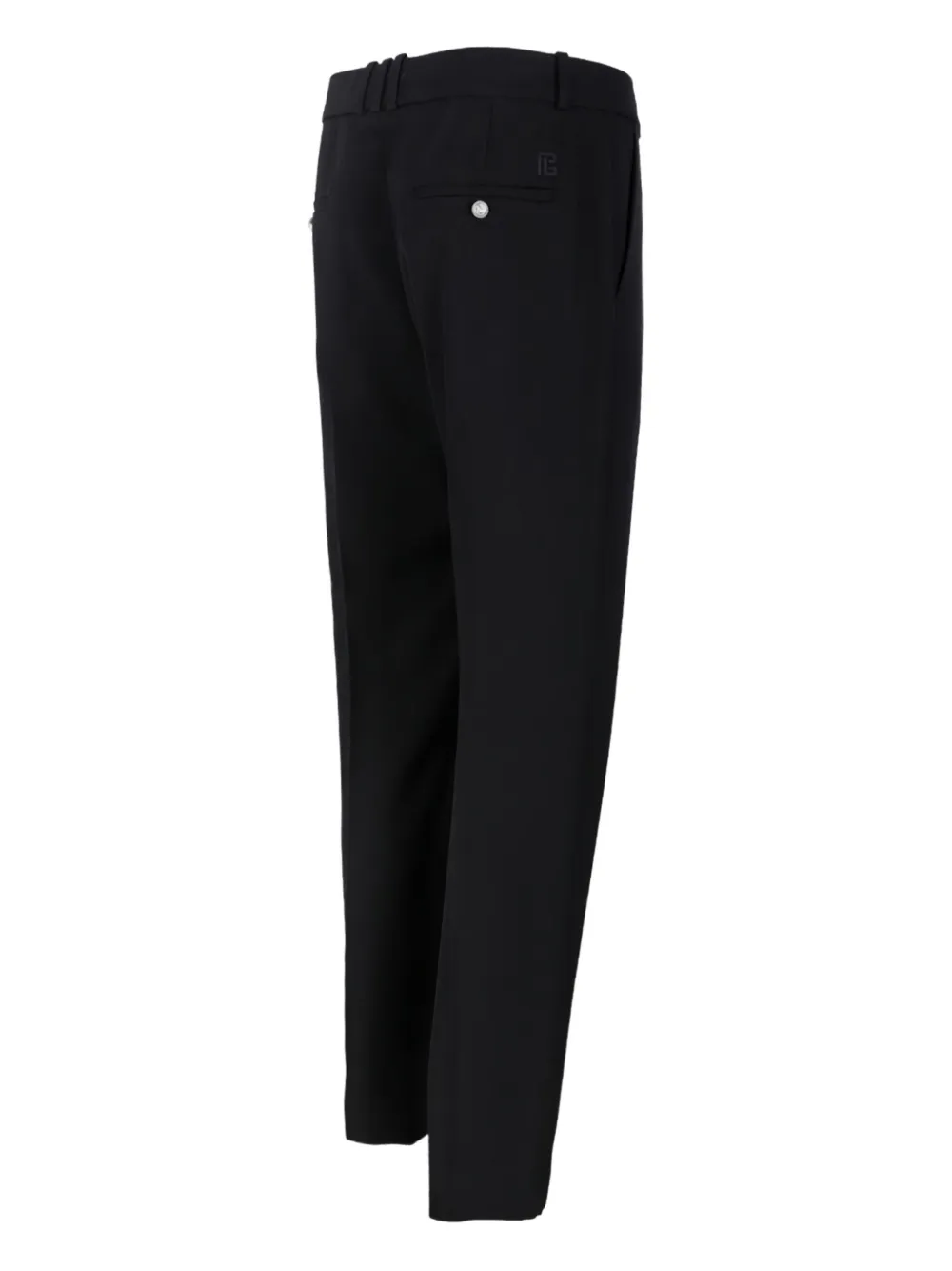 Balmain Wollen broek met knoopsluiting Zwart