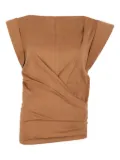 ISABEL MARANT draped cotton top - Neutrals