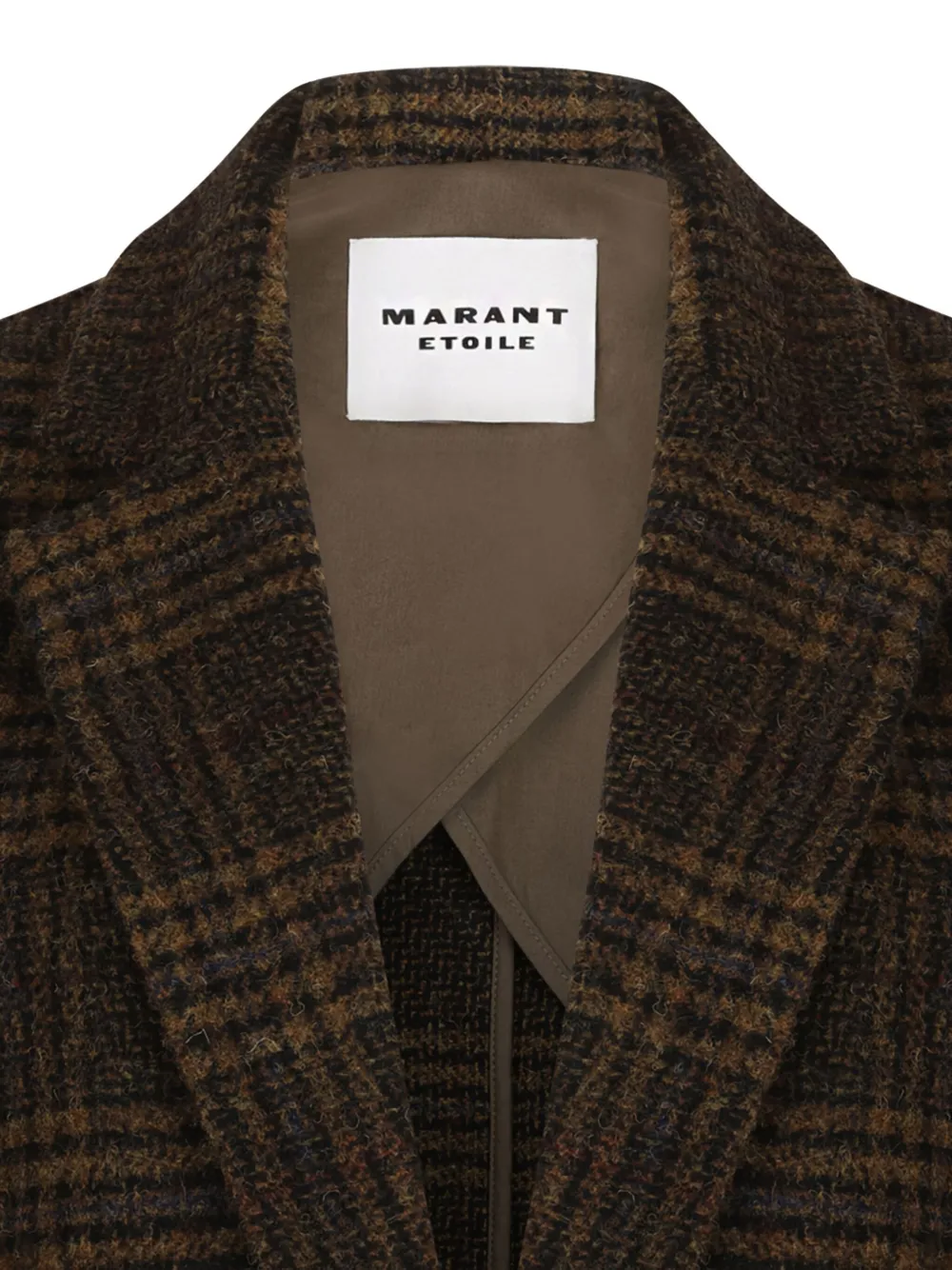 ISABEL MARANT Gesina geruite wollen blazer Bruin