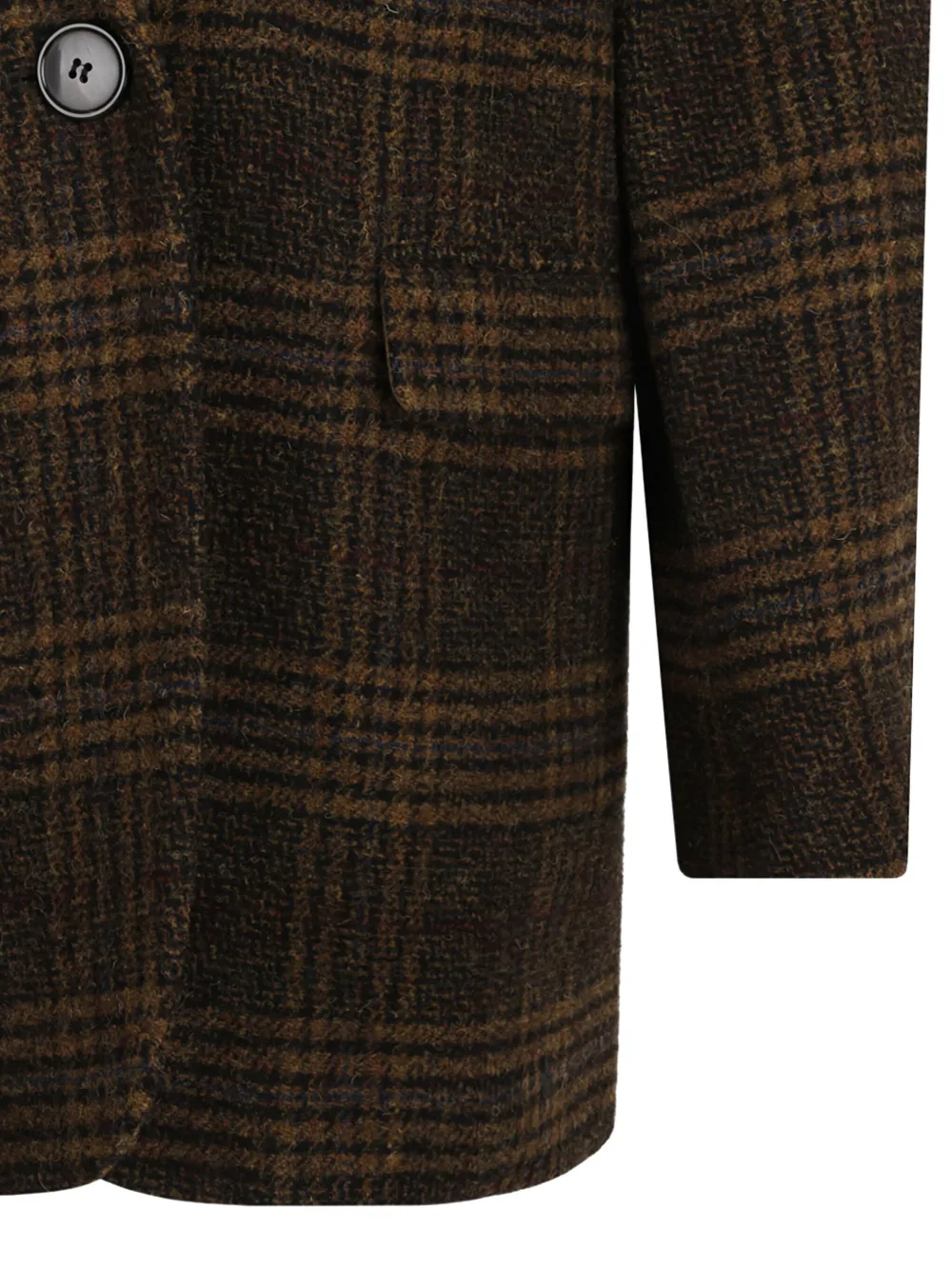 ISABEL MARANT Gesina geruite wollen blazer Bruin