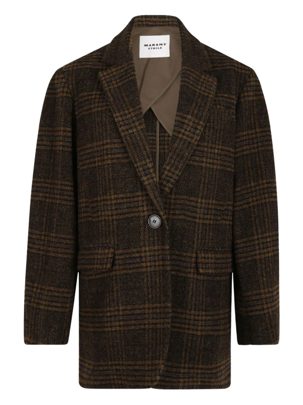 Isabel Marant Gesina Checkered Wool Blazer In Multi