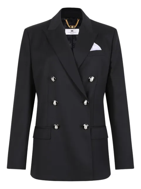 Elisabetta Franchi double-breasted skull-button blazer