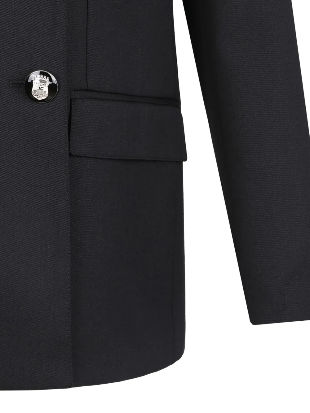 Elisabetta Franchi Blazer met dubbele rij knopen en doodskop knopen Zwart