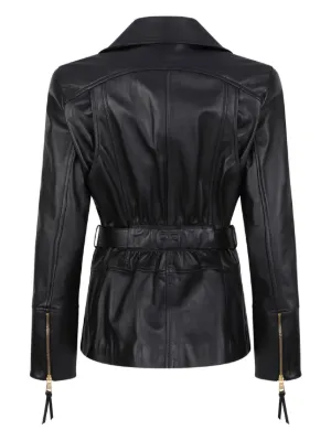 Elisabetta Franchi GOLD ブラックレザージャケット Elisabetta Franchi GOLD ブラックレザージャケット